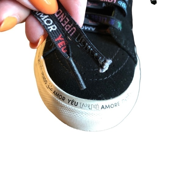 Vans SK-8 Hi-Vault LX Love Black Marshmallow Unisex M4 W6 - Picture 8 of 14